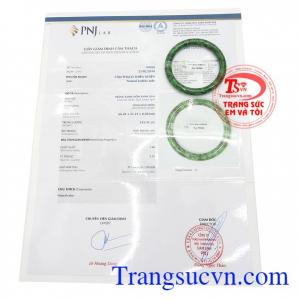 Giấy kiệm định Vòng ngọc tinh túy của trời và đất