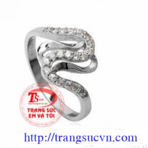 nhẫn bạc nữ kiểu