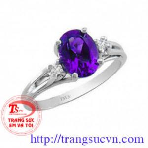 Nhẫn nữ thạch anh tím