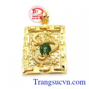 Mặt dây rồng vàng jadeite là sản phẩm đẹp vàng 18k sang trọng, kiểu dáng thiết kế 3D tinh xảo, tỉ mỉ