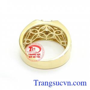 Nhẫn vàng nam 10k Hàn Quốc đẹp, cá tính