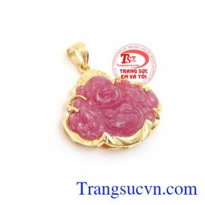 Mặt Phật Di Lặc Ruby Bình An kiểu dáng đẹp, chất lượng cao