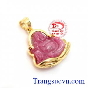 Mặt Phật Ruby Đại Lộc chế tác đẹp, chất lượng cao
