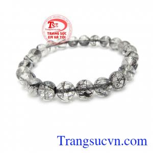 Thạch anh tóc đen 7 ly là sản phẩm thạch anh tóc thiên nhiên được cấu tạo từ các sợi rutin đen