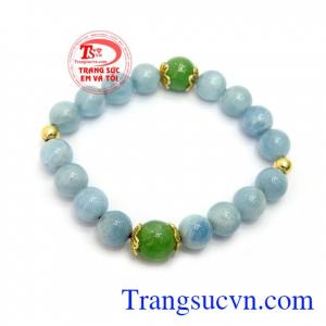 Chuỗi vòng aquamarine màu sắc đẹp, mang lại may mắn cho người đeo
