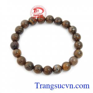 Chuỗi vòng tay gỗ hóa thạch thiên nhiên đẹp phù hợp với các trang phục hàng ngày