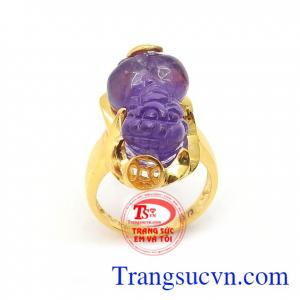 Nhẫn Tỳ Hưu Tài Lộc Thịnh Vượng tinh tế thời trang