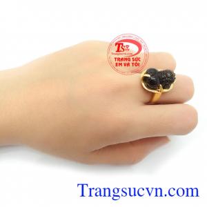 Nhẫn Tỳ Hưu thạch anh thiên nhiên cao cấp