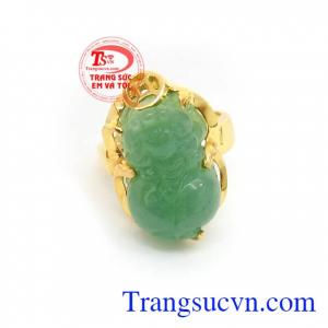 Nhẫn Nữ Tỳ Hưu Ngậm Tiền May Mắn