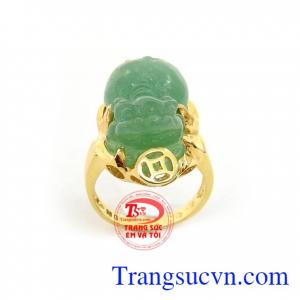 Nhẫn Tỳ hưu gắn đá thiên nhiên bền đẹp, sắc nét