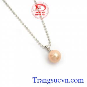 Mặt Dây Ngọc Trai Sang Trọng vàng trắng 14k