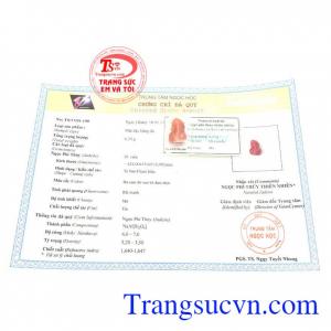 Giấy kiểm định đá quý từ trung tâm ngọc học