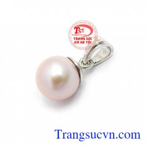 Mặt Dây Ngọc Trai Phong Cách móc vàng trắng 14k sang trọng