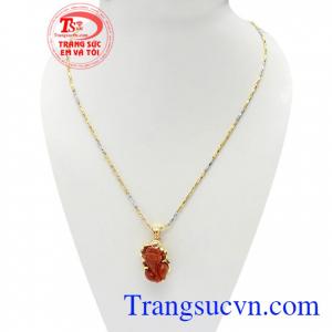 Bộ Dây Chuyền Tỳ Hưu May Mắn hợp thời trang, phong cách phái đẹp
