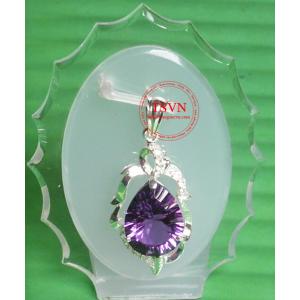 Mặt dây gắn đá Thạch Anh 16