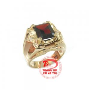 Ring Natural Garnet