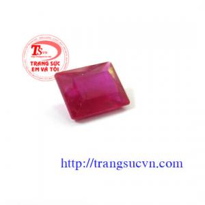 Đá ruby vuông nhẫn nam