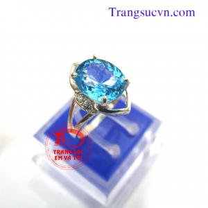 Nhẫn bạc topaz