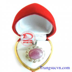 Mặt dây đá quý saphire hồng