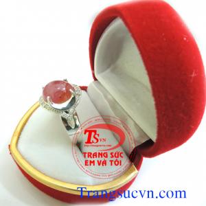 Nhẫn ruby bạc ta