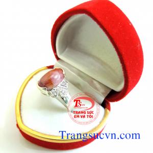 Nhẫn nữ bạc đá quý ruby