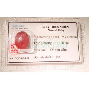 Đá quý ruby sao ép vỉ kiểm định