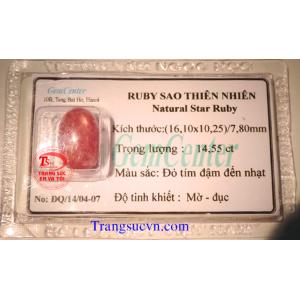 Đá Ruby sao kiểm định