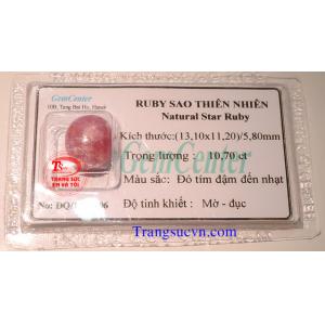 Ruby sao tự nhiên đẹp