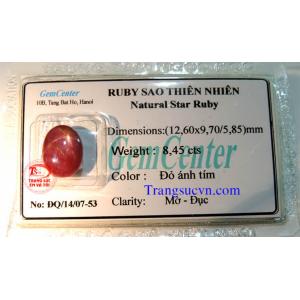 Đá quý ruby sao tự nhiên