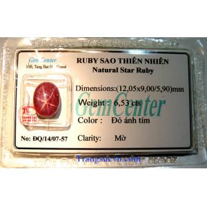 Natural Star ruby-Vietnam