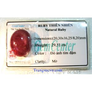 Ruby thiên nhiên màu đẹp