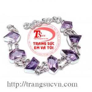 Lắc tay đá amethyst