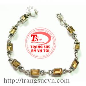 Lắc tay đá thạch anh vàng