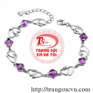 Lắc tay amethyst