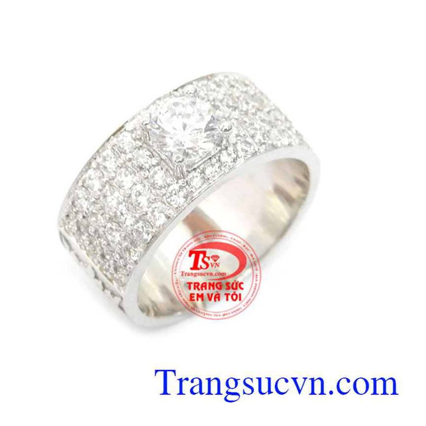 Nhẫn nam vàng trắng 10k đẹp là sản phẩm thời trang và phong cách