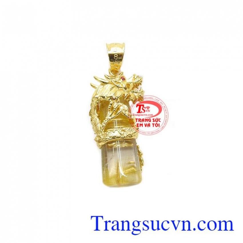 Mặt thạch anh tóc rồng vàng