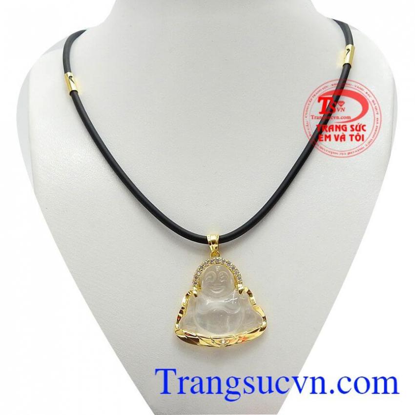 Bộ trang sức phật di lặc thạch anh trắng