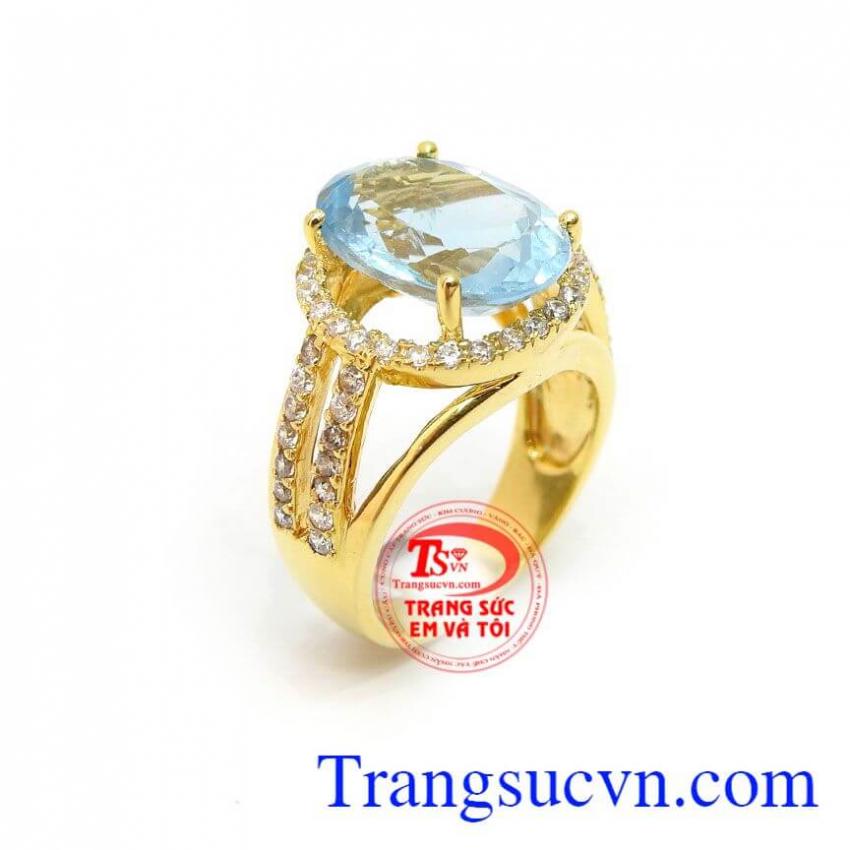 Nhẫn Nữ Topaz Bình An