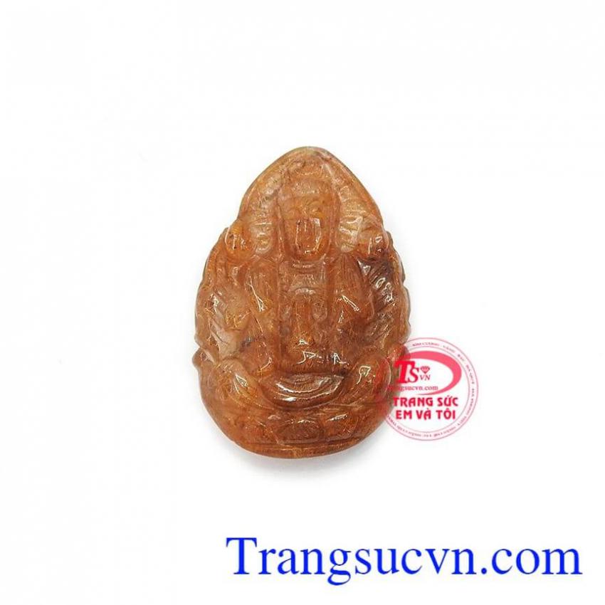 Mặt phật thạch anh tóc đẹp