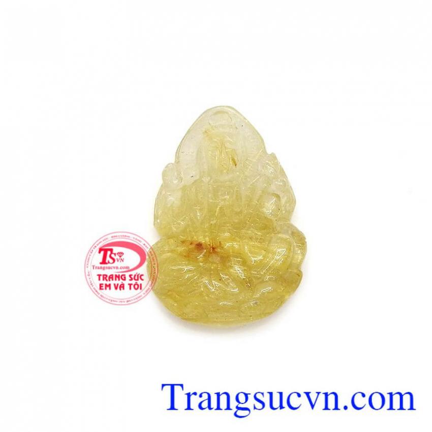 Mặt phật bà thạch anh tóc thiên nhiên 