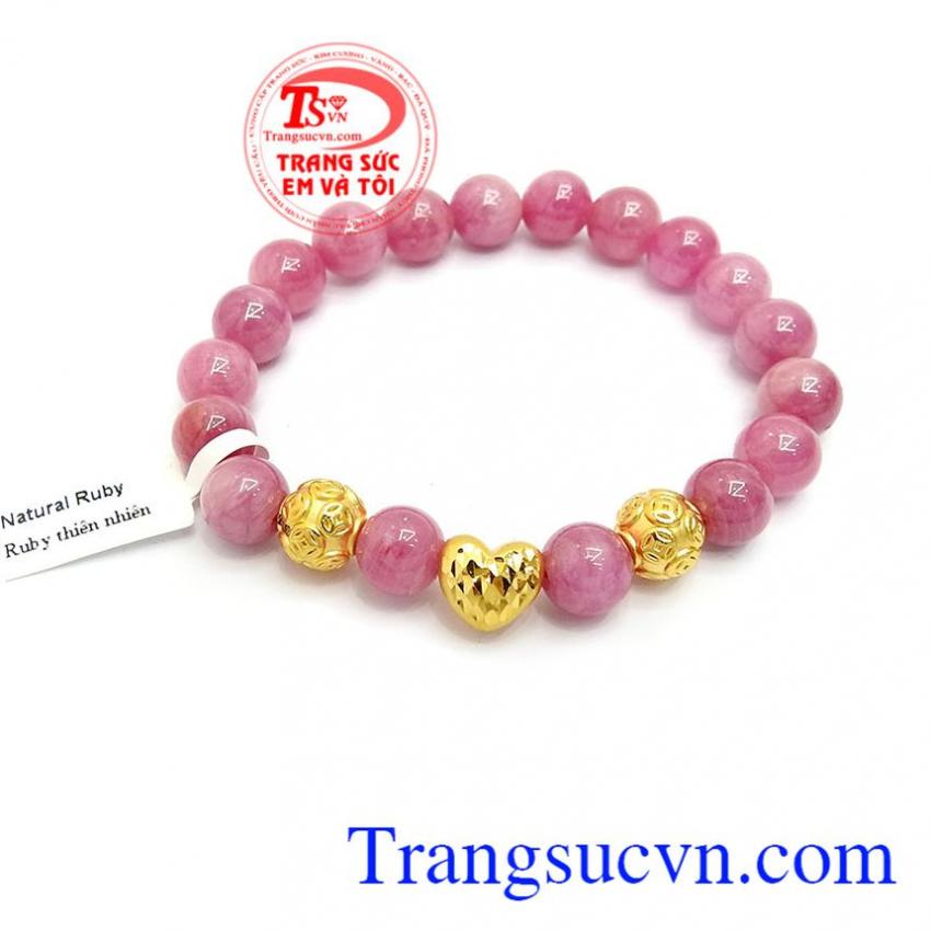 Chuỗi tay ruby vàng 24k