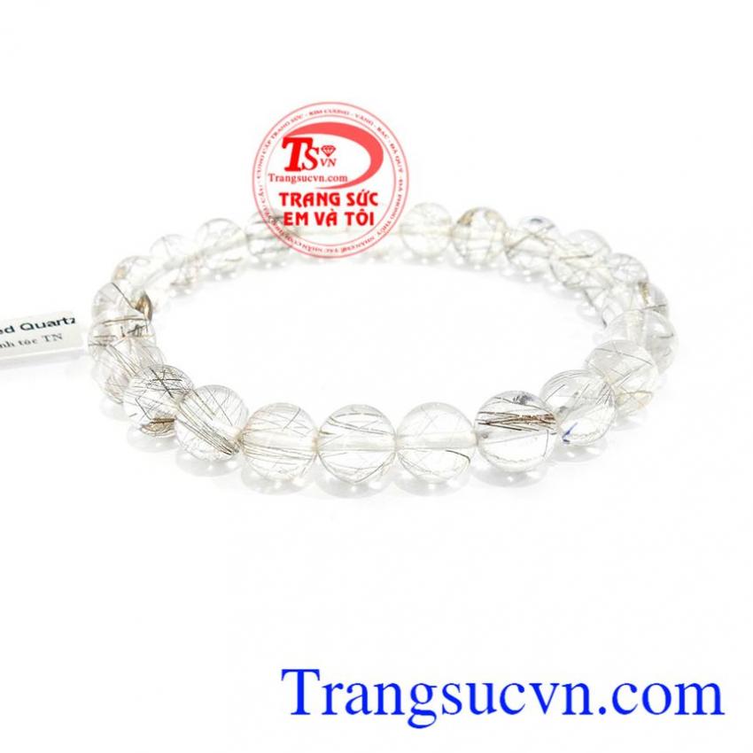 Chuỗi vòng tay thạch anh tóc nâu