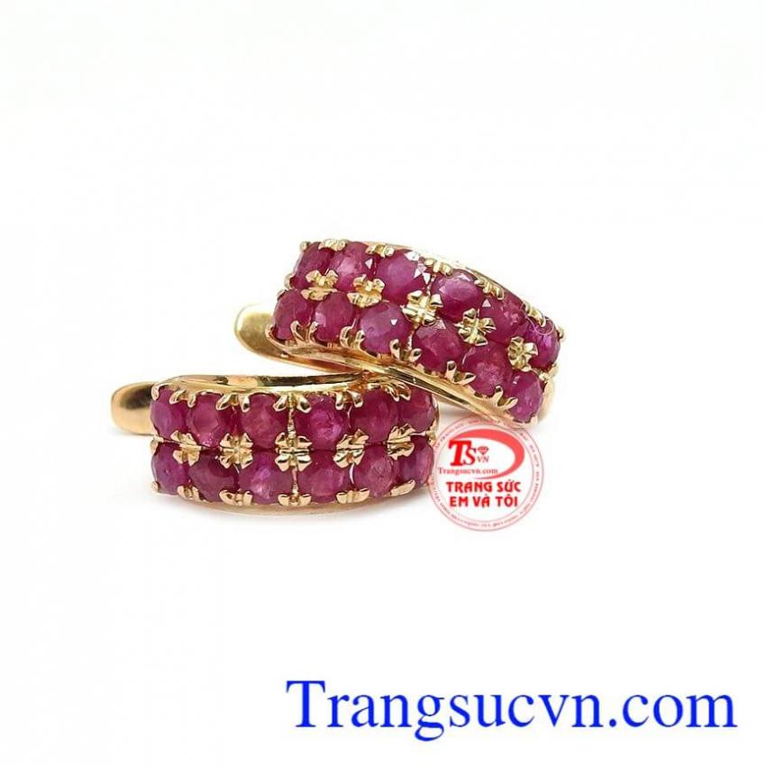 Hoa tai ruby quyến rũ