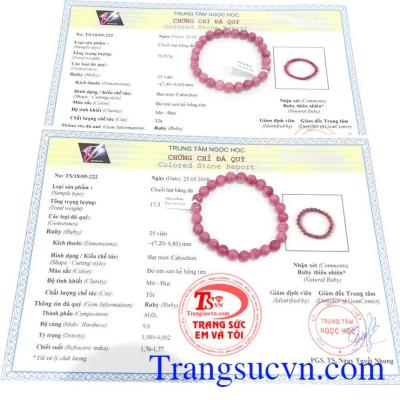 Giấy kiểm định đá quý từ trung tâm ngọc học