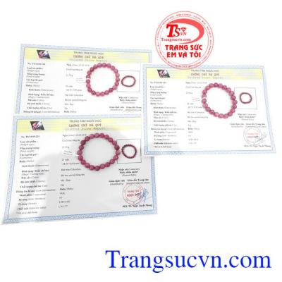 Giấy kiểm định đá quý từ trung tâm ngọc học