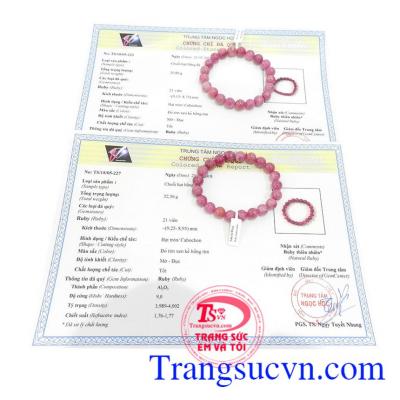 Giấy kiểm định đá quý từ trung tâm ngọc học