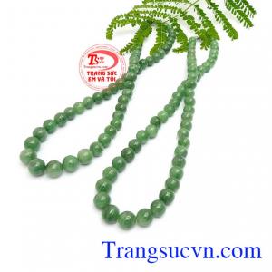 Chuỗi vòng cổ ngọc đẹp là sản phẩm ngọc cẩm thạch thiên nhiên, sản phẩm ngọc đẹp thường được các bà, các mẹ ưa thích