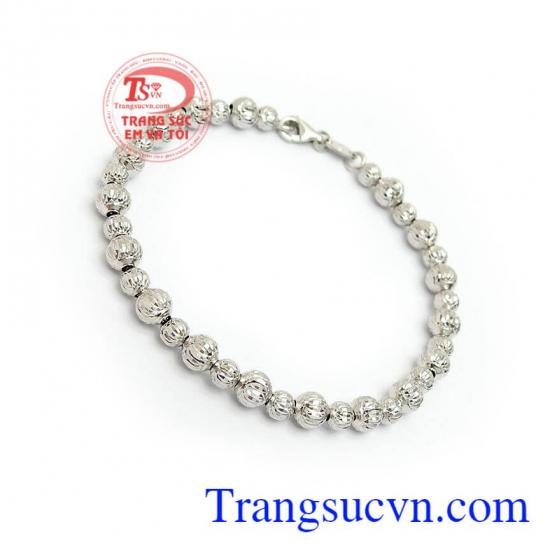 Lắc Bi Ý Vàng Trắng Quý Phái