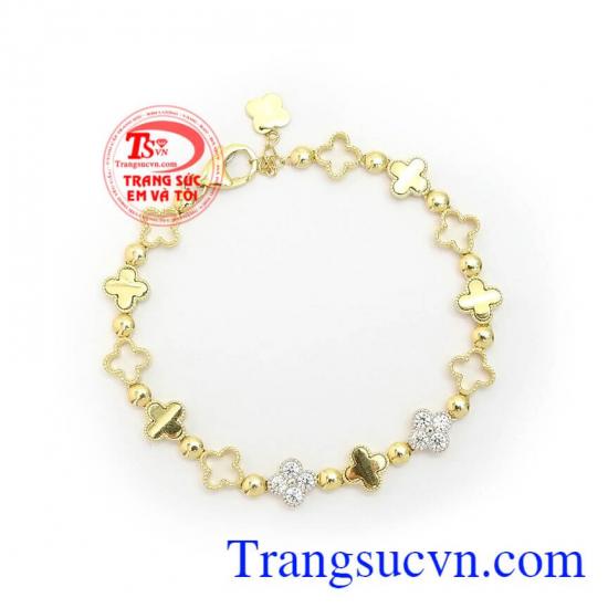 Lắc Tay Nhập Khẩu Cỏ May Mắn Hàn Quốc