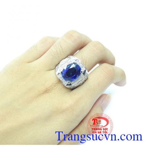 Nhẫn vàng trắng nam thời trang